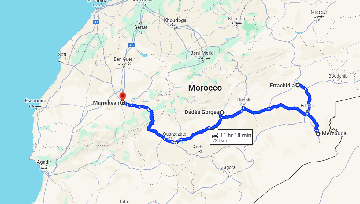 4 Day Morocco Desert Tours from Errachidia to Marrakech